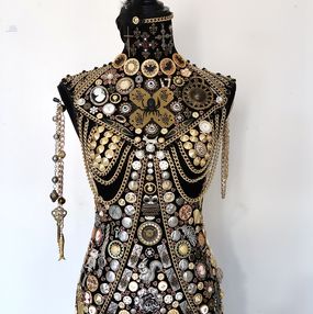 Sculpture, Torso Black Gold, Audrey Jones