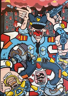 Painting, Série Toufou : Copcopminute, Stéphane Gubert