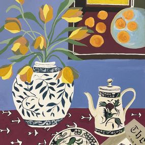 Gemälde, Turkish Tea with some tulips, Shims Seng