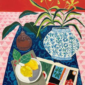 Gemälde, Orchids, Lemons and Matisse, Shims Seng