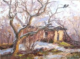 Painting, Old apple tree, Boris Serdyuk