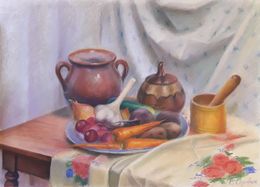 Gemälde, Grandma's treat, Boris Serdyuk