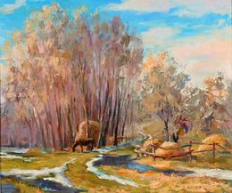 Painting, Village Raky. In the spring, Boris Serdyuk