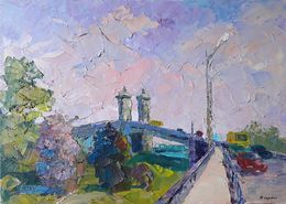 Painting, Bridge across the Dnieper, Boris Serdyuk