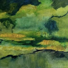 Gemälde, Walking to the Green, Janice Ferro