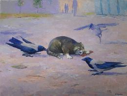 Gemälde, Raven strategy, Boris Serdyuk
