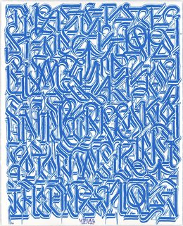 Print, Esoteric Knowledge #2 (Blue on White), Defer