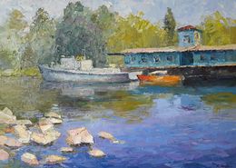 Gemälde, Berth on the Dnieper, Boris Serdyuk