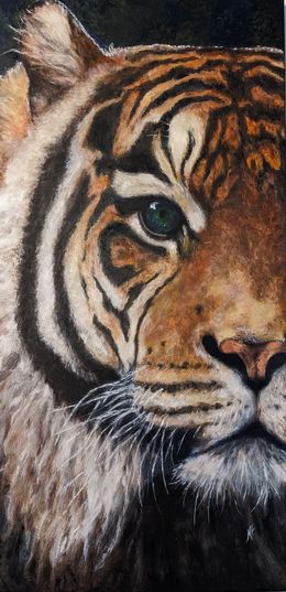 Painting, Portrait de Tigre I, Nicole Lavigne