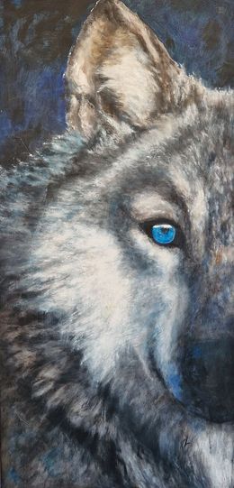 Painting, Portrait de Loup II, Nicole Lavigne