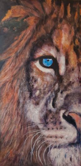 Painting, Portrait de Lion II, Nicole Lavigne