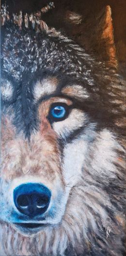 Painting, Portrait de Loup I, Nicole Lavigne