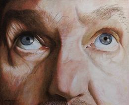 Peinture, 4A24 - Portrait axé sur le regard, Dominique Fonteneau