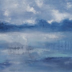 Gemälde, Brume Bleue 4, Sandrine Belmont