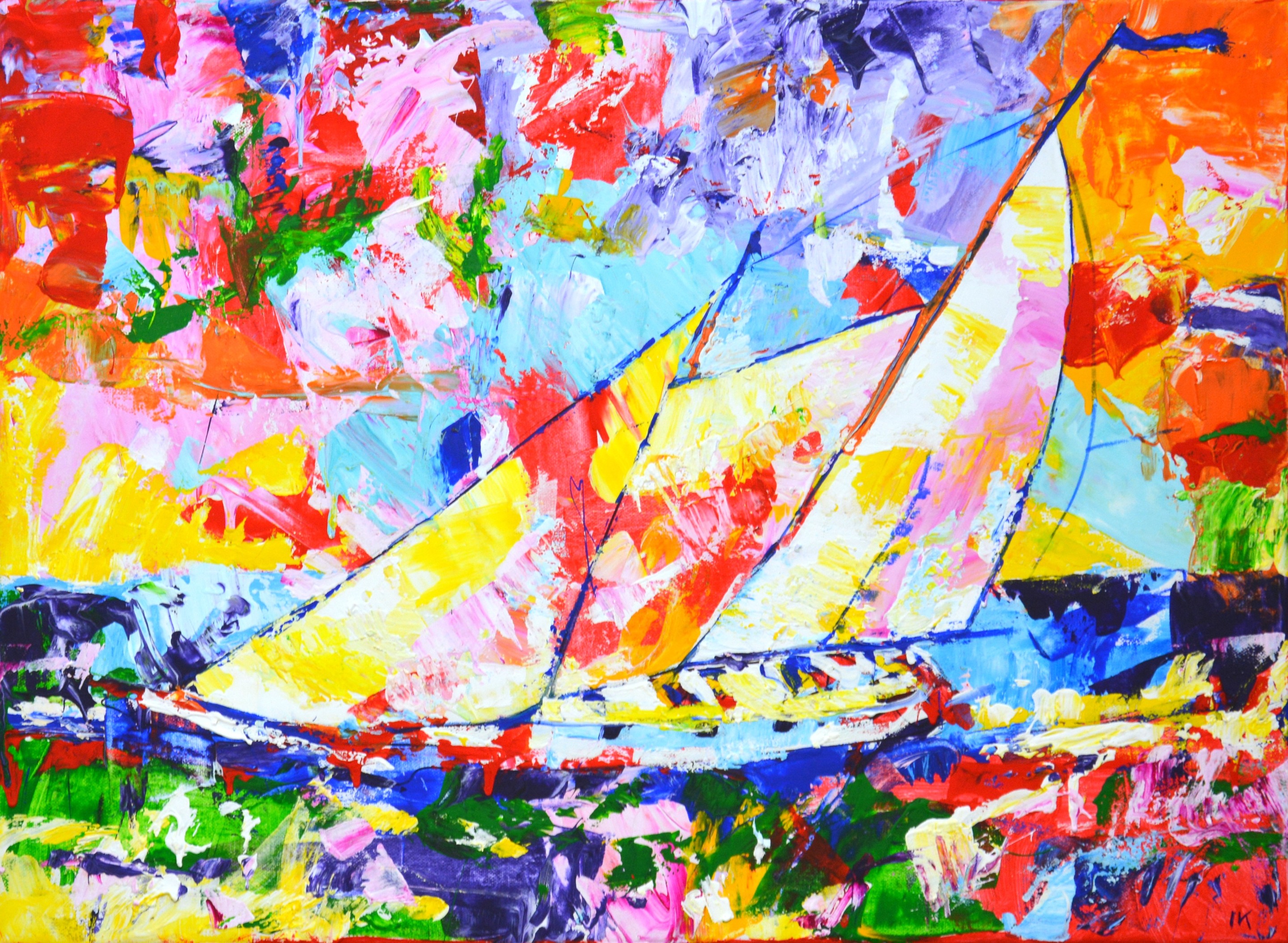 Iryna Kastsova, Yacht with a sail Iryna Kastsova, Yacht with a sail