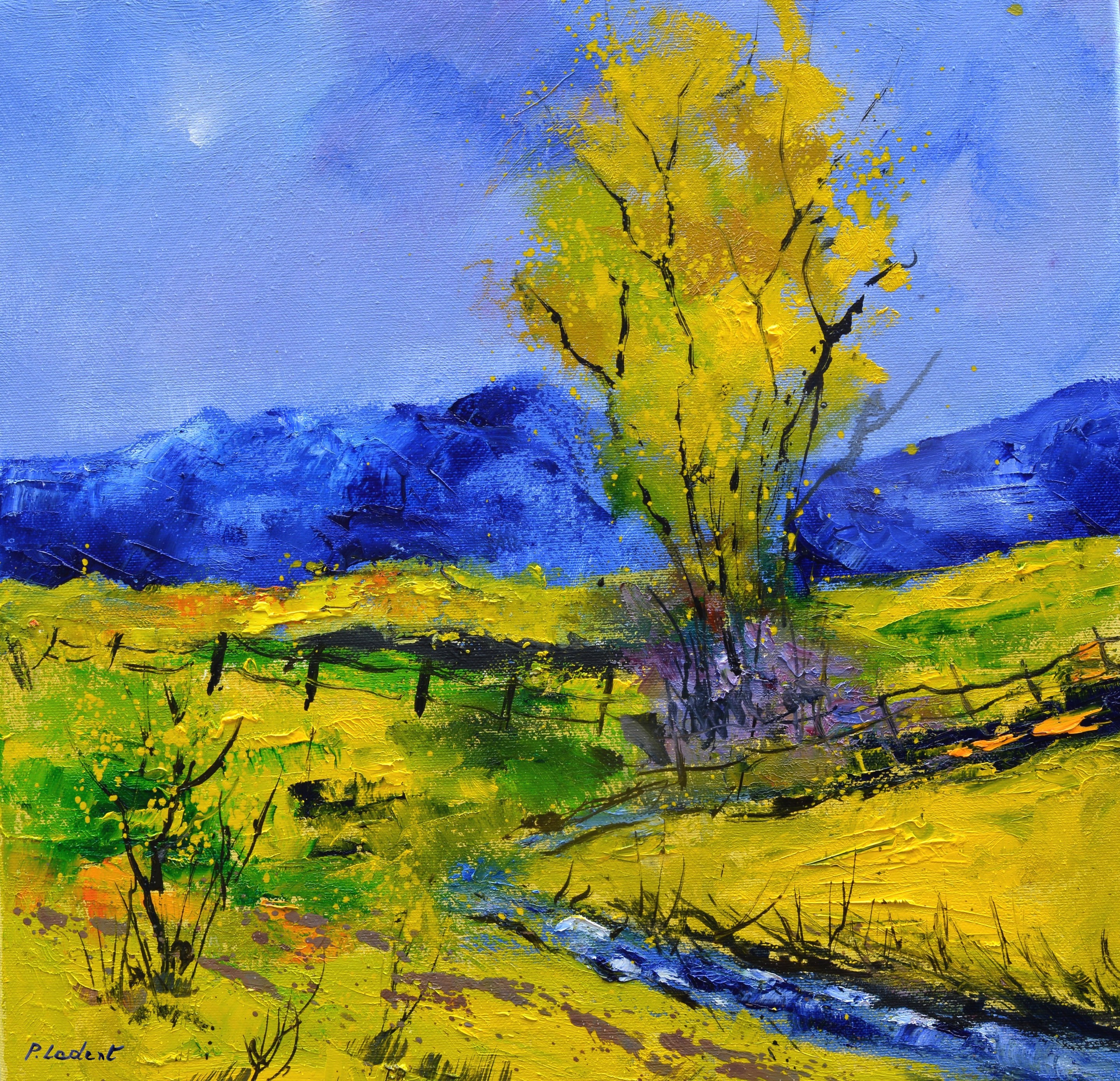 Pol Ledent, A yellow tree Pol Ledent, A yellow tree