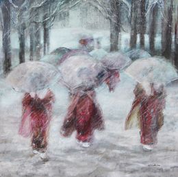 Peinture, Sous la neige, Dominique Andrier
