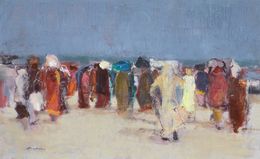 Gemälde, L’arrivée à la foire, Dominique Andrier