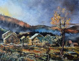 Painting, Autumn in my countryside 9724, Pol Ledent