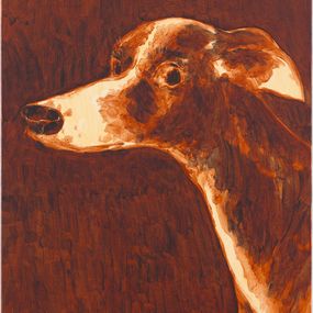 Gemälde, Dog with a long nose, David Surman