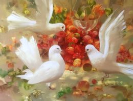 Painting, Pigeons, Anatoly Tarabanov