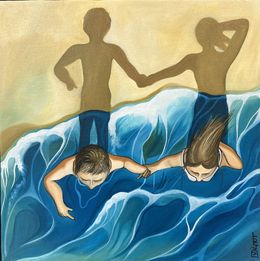 Painting, Baignade, Perrine Vilmot