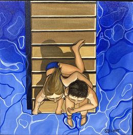 Painting, Le ponton, Perrine Vilmot