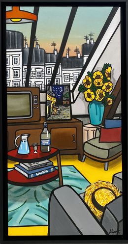 Painting, Le verre d'absinthe, Fred Alione