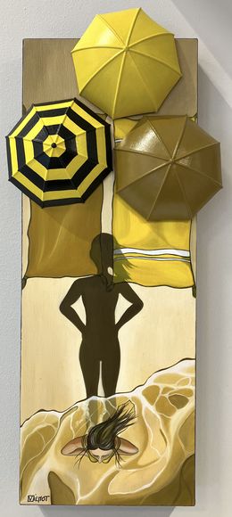 Painting, Petite plage jaune, Perrine Vilmot