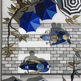 Gemälde, La rue bleue, Perrine Vilmot