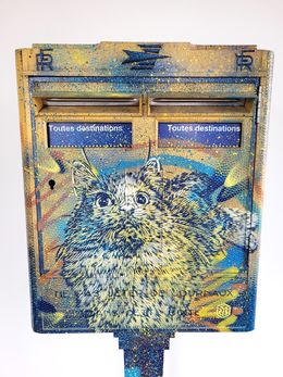 Sculpture, Boite aux lettres chats, C215
