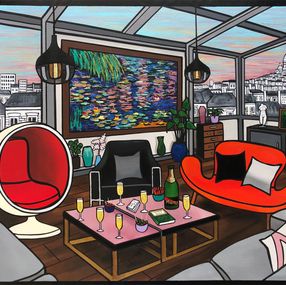 Painting, Weekend à Giverny, Fred Alione