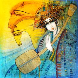 Gemälde, Les chevaux de mes rêves galopent..., Albena Vatcheva