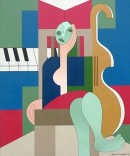 Painting, L'Enigme Musicale, Hildegarde Handsaeme