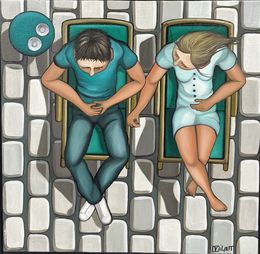 Painting, Les Chaises Longues, Perrine Vilmot