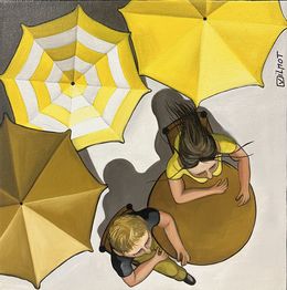 Painting, Petite Terrasse Jaune, Perrine Vilmot