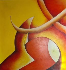 Peinture, Element Feu 2, Lucien Leogane