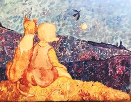 Painting, Best friends, Tales of Existence Series, Tetiana Pchelnykova