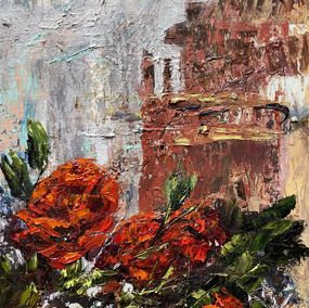 Gemälde, Wild Rose it's beauty and age, Mariam Qureshi