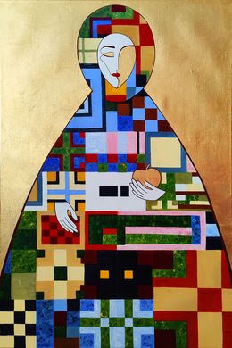 Painting, Fur coat by Yves Salomon, Yulia Belasla