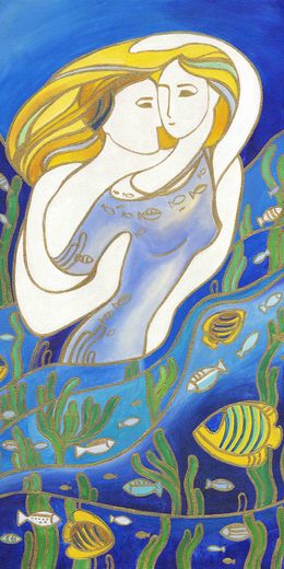 Gemälde, Night Water, Yulia Belasla