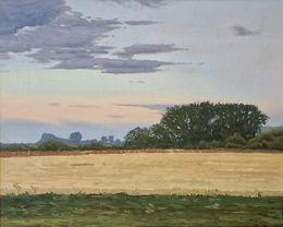 Peinture, Landscape at Sunset, Bojan Stricevic