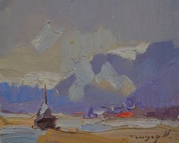 Painting, Early morning in the Carpathians, Alexander Shandor