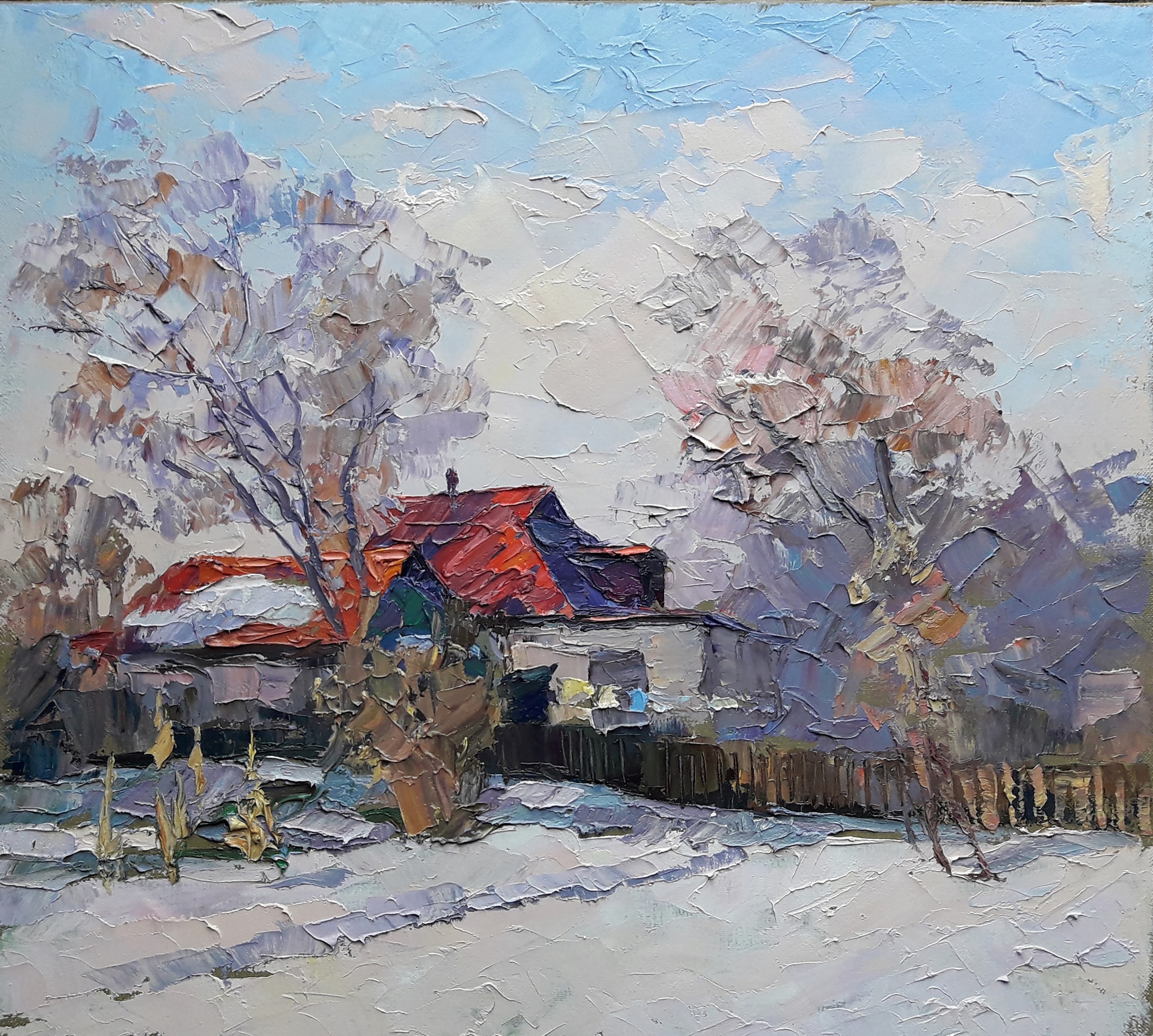 Boris Serdyuk, House with a red roof Boris Serdyuk, House with a red roof