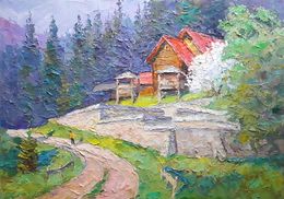 Painting, Spring in the Carpathians, Boris Serdyuk
