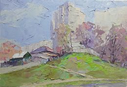 Painting, Spring on European street, Boris Serdyuk