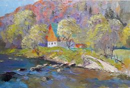 Painting, Mountain stream, Boris Serdyuk