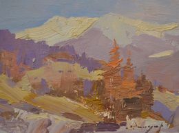 Painting, Snow in the Mountains, Alexander Shandor