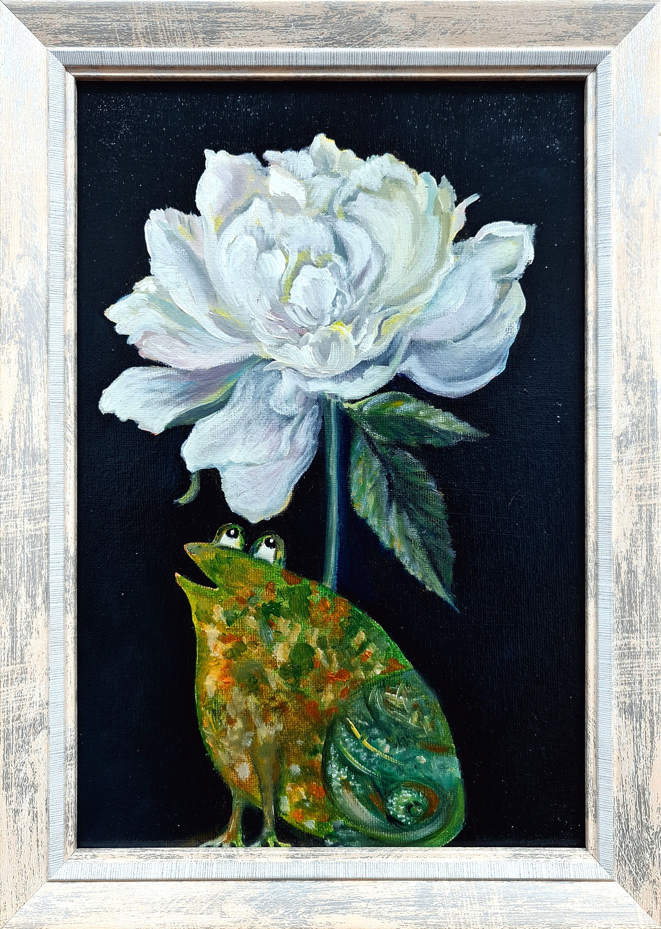 Lilya Volskaya, Frog and Peony - animalism Lilya Volskaya, Frog and Peony - animalism