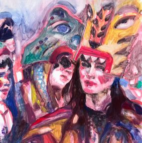 Peinture, La fille au masque de tigre, Ada Kafel